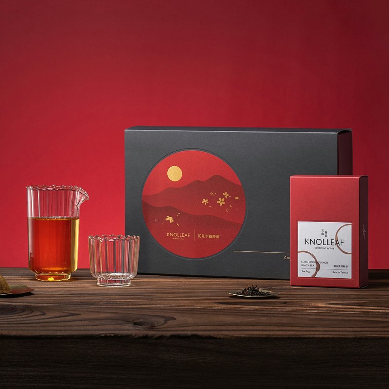 【父亲节礼物】鸿运福器礼盒/ 玻璃茶具&蜜香红茶包 蜜香红茶 - 茶 - 玻璃 红色