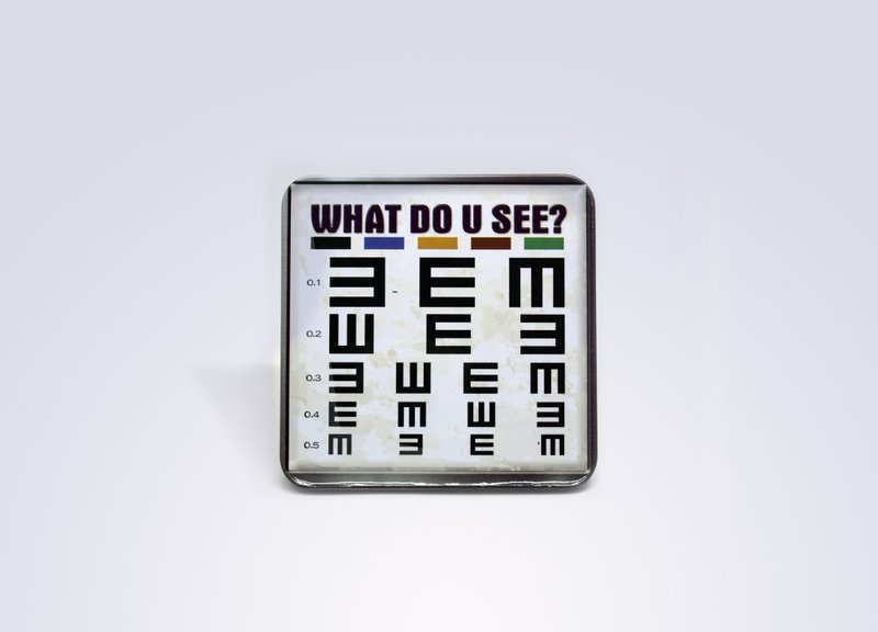 视力表  - 杯垫 - 其他金属 灰色