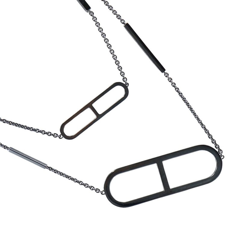 [日本直送] 爱马仕 Ever Chaine d'Ancre 项链 925银约 43g 女款 [二手] - 项链 - 银 黑色