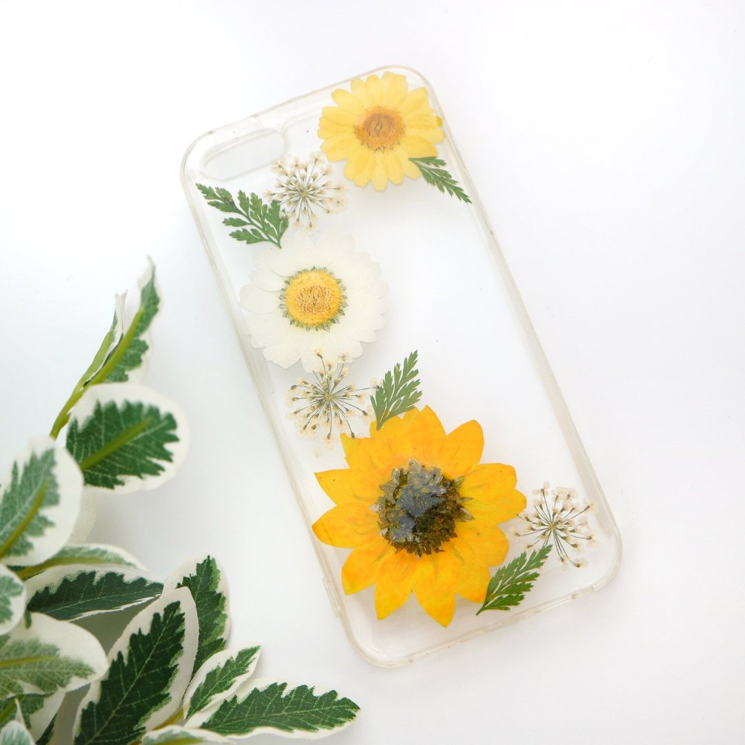 夕阳 手作押花手机壳 手机保护壳 手机套 干花手机壳 真花手机壳 iPhone 7 iPhone 6 - 手机壳/手机套 - 压克力 