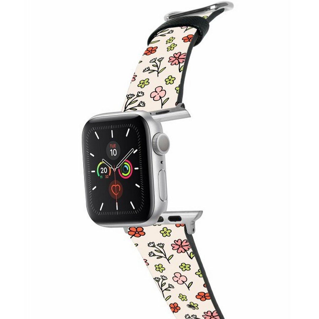 Wlidflowers十字压纹牛皮Apple Watch真皮皮革表带5954 - 表带 - 真皮 