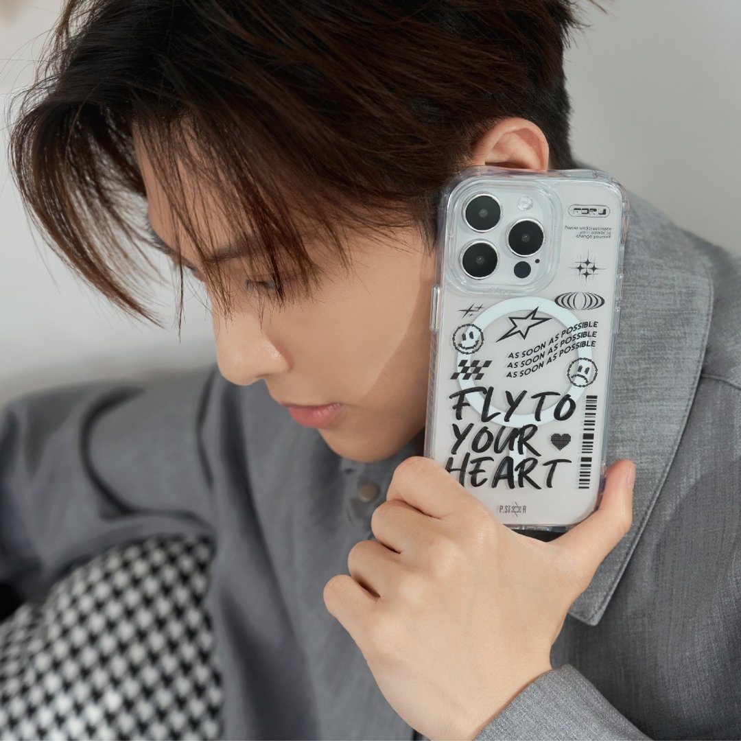 P.STAR Fly 2U Heart抗黄防摔MagSafe iPhone手机壳 - 手机壳/手机套 - 塑料 透明