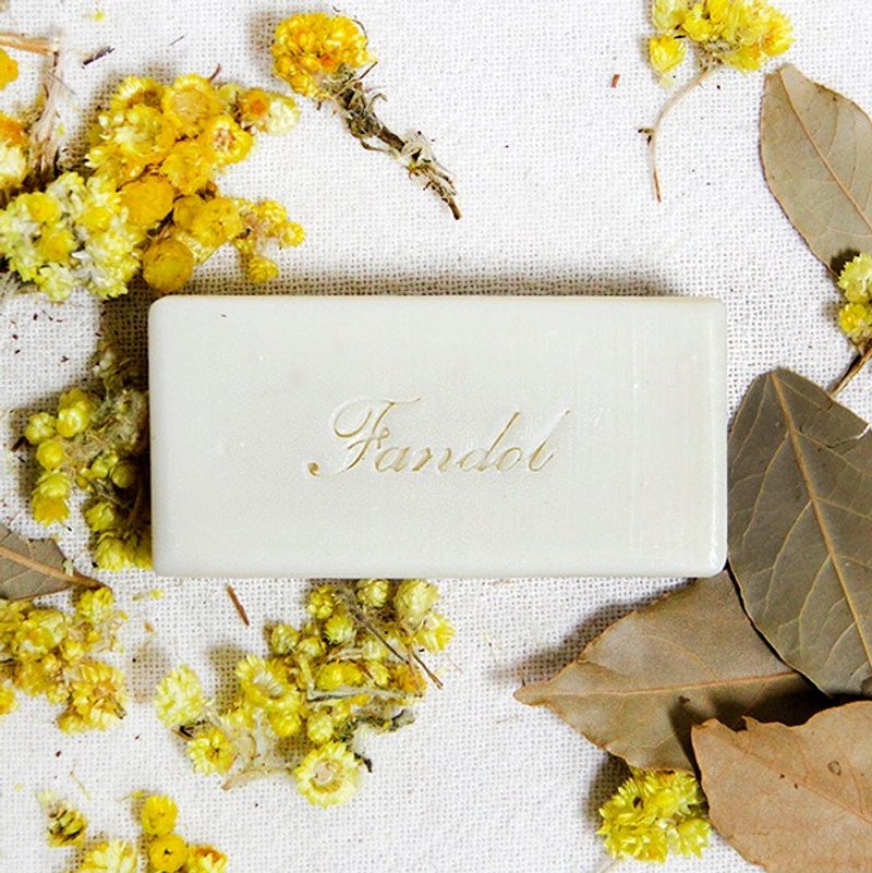 神奇之花蜡菊纯橄榄皂 │ 纯橄榄油 无香味 - 肥皂/手工皂 - 植物．花 白色