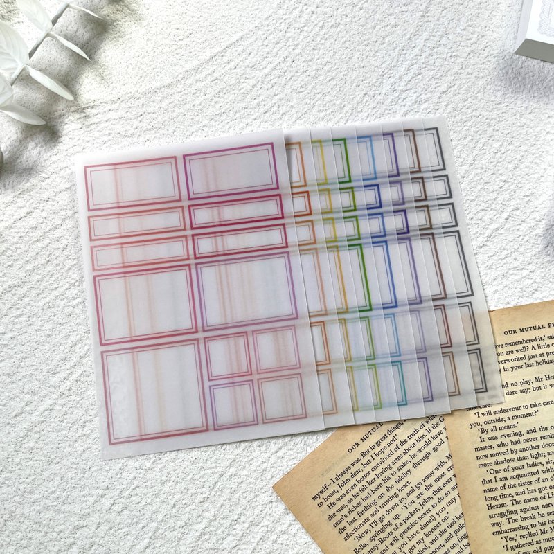 基础描图纸标签 - 贴纸 - 其他材质 多色