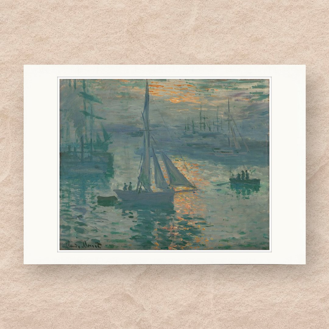 【 艺术画卡 】莫内・日出 | B4画卡 - 海报/装饰画/版画 - 纸 绿色