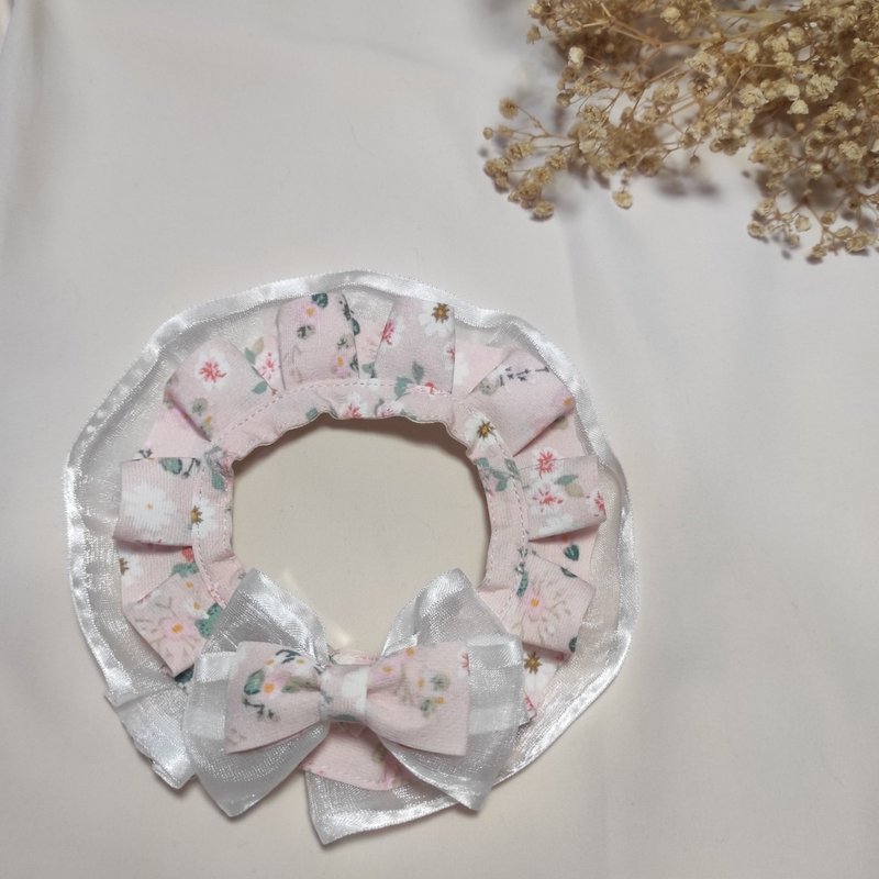 慕樱。花边项圈 - 粉色丨猫兔狗 宠物领巾 项圈 颈圈 - 项圈/牵绳 - 其他材质 粉红色