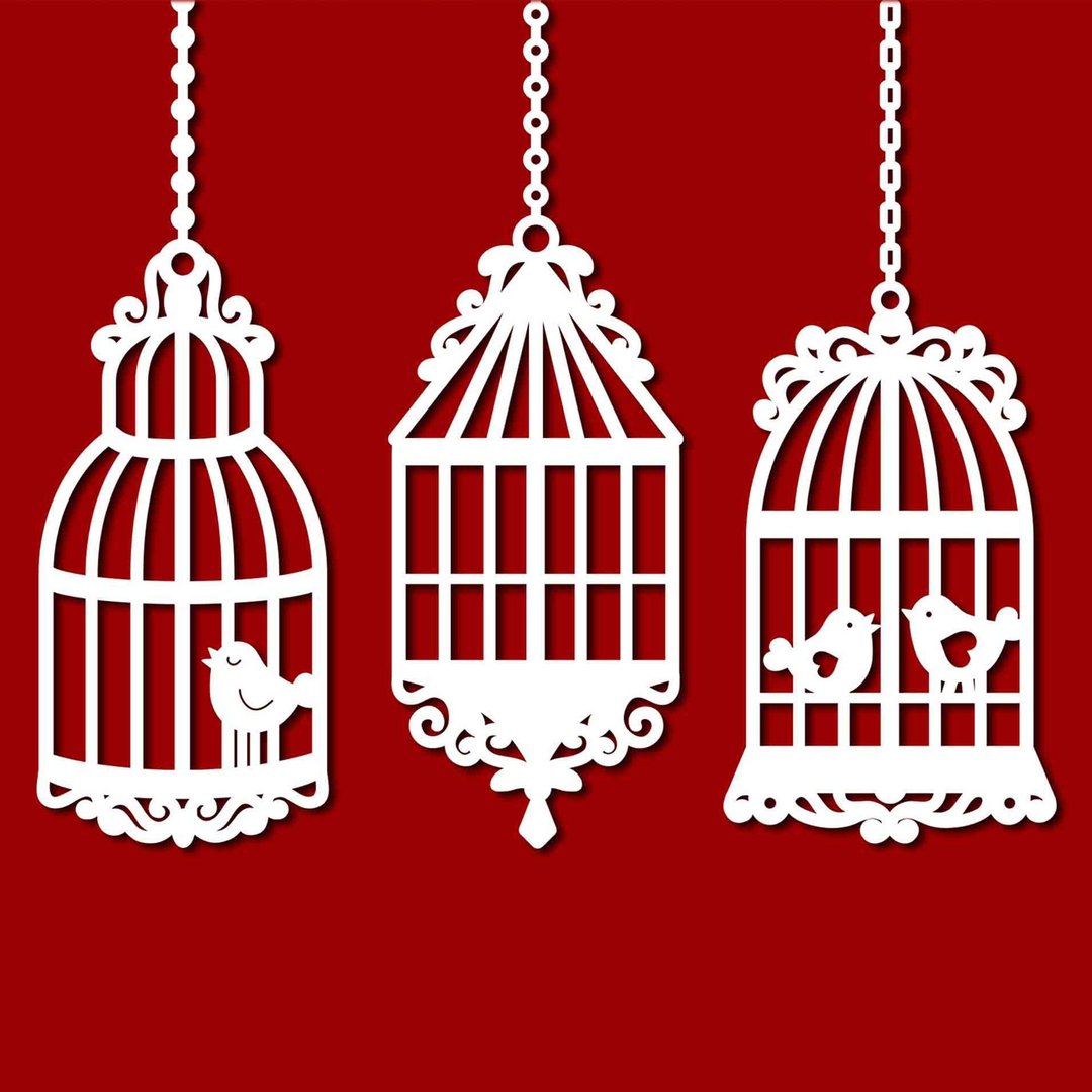 Bird cage svg, birdcage svg, bird cage template, birdcage template, Cricut, SVG - 图文模板设计 - 其他材质 