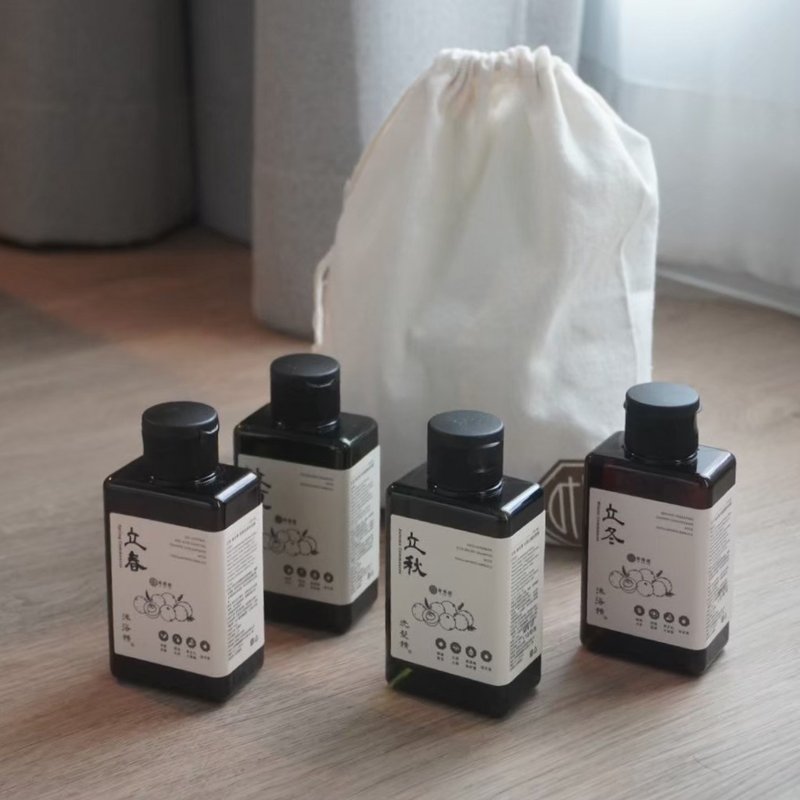 节气洗沐旅行组 (洗发精/沐浴精100mlx4入) 快速出货 香氛 沐浴乳 - 沐浴用品 - 其他材质 卡其色
