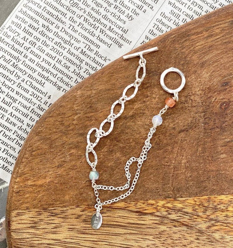 赫斯提亚的守护 - 手链/手环 - 半宝石 银色