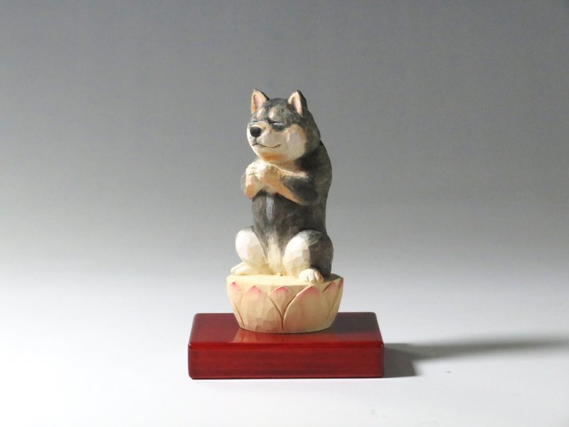 木雕犬佛 2502 - 摆饰 - 木头 黑色