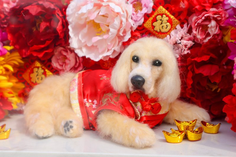 节日/主题礼盒.复刻宠物.定制化羊毛毡全身像 - 摆饰 - 羊毛 