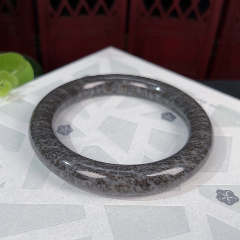 和田玉糖白手镯58MM 老矿料野牛沟桂花糖玉手环 附证书 熟糯细腻 - 手链/手环 - 玉石 