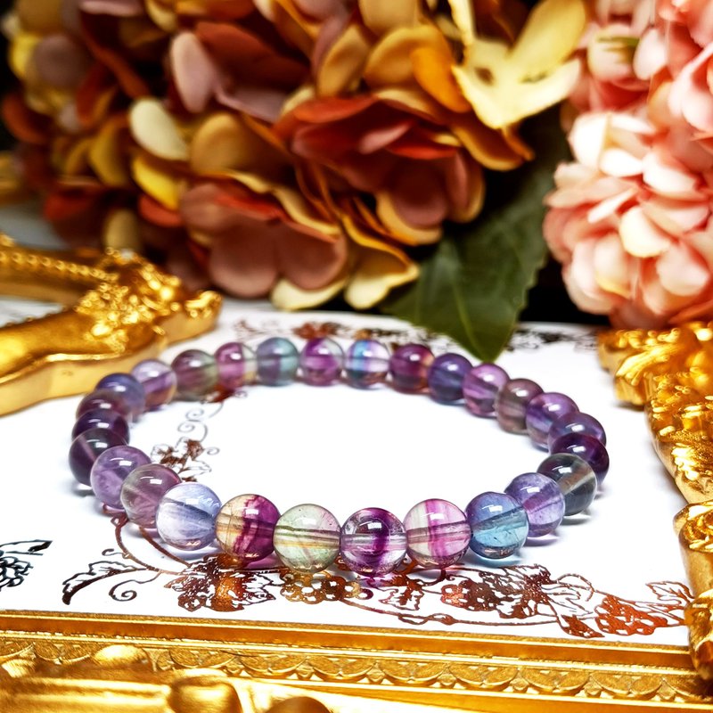 【订制款 06】西瓜萤石 | 水晶 DIY设计手链 - 手链/手环 - 宝石 