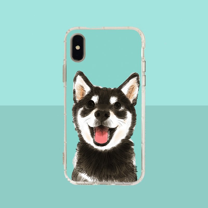 大脸黑柴浮雕空压壳-iPhone/三星,HTC.OPPO.ASUS/手机壳 - 手机壳/手机套 - 塑料 