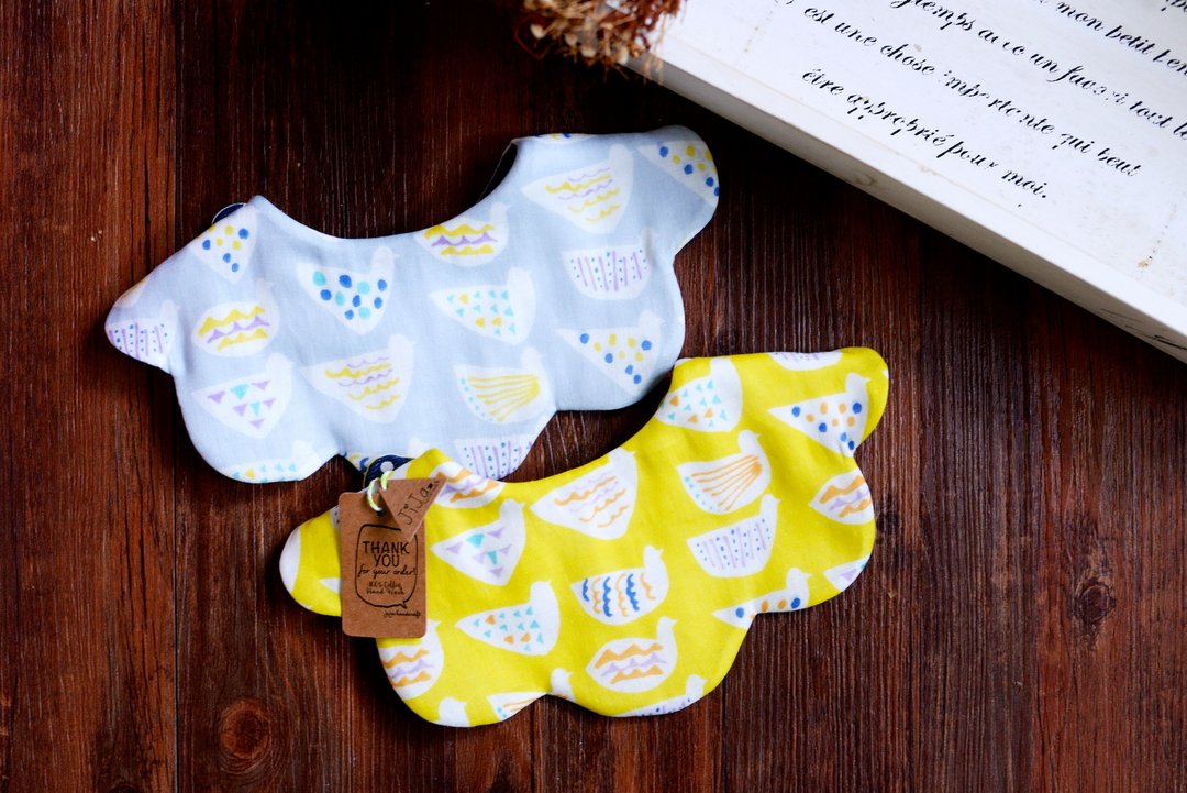 S.JIJA HandMade Babies BiB - 手作婴儿口水肩 (婴儿围兜兜) - 满月礼盒 - 棉 