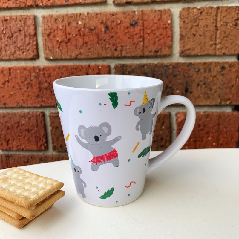 NEW Latte Mug - Dancing Koala - 咖啡杯/马克杯 - 陶 多色