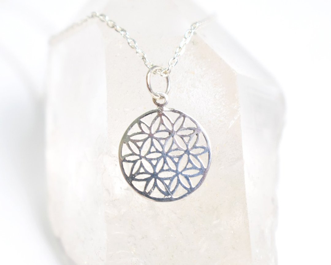 Flower of Life Necklace Silver 925 - 项链 - 纯银 银色