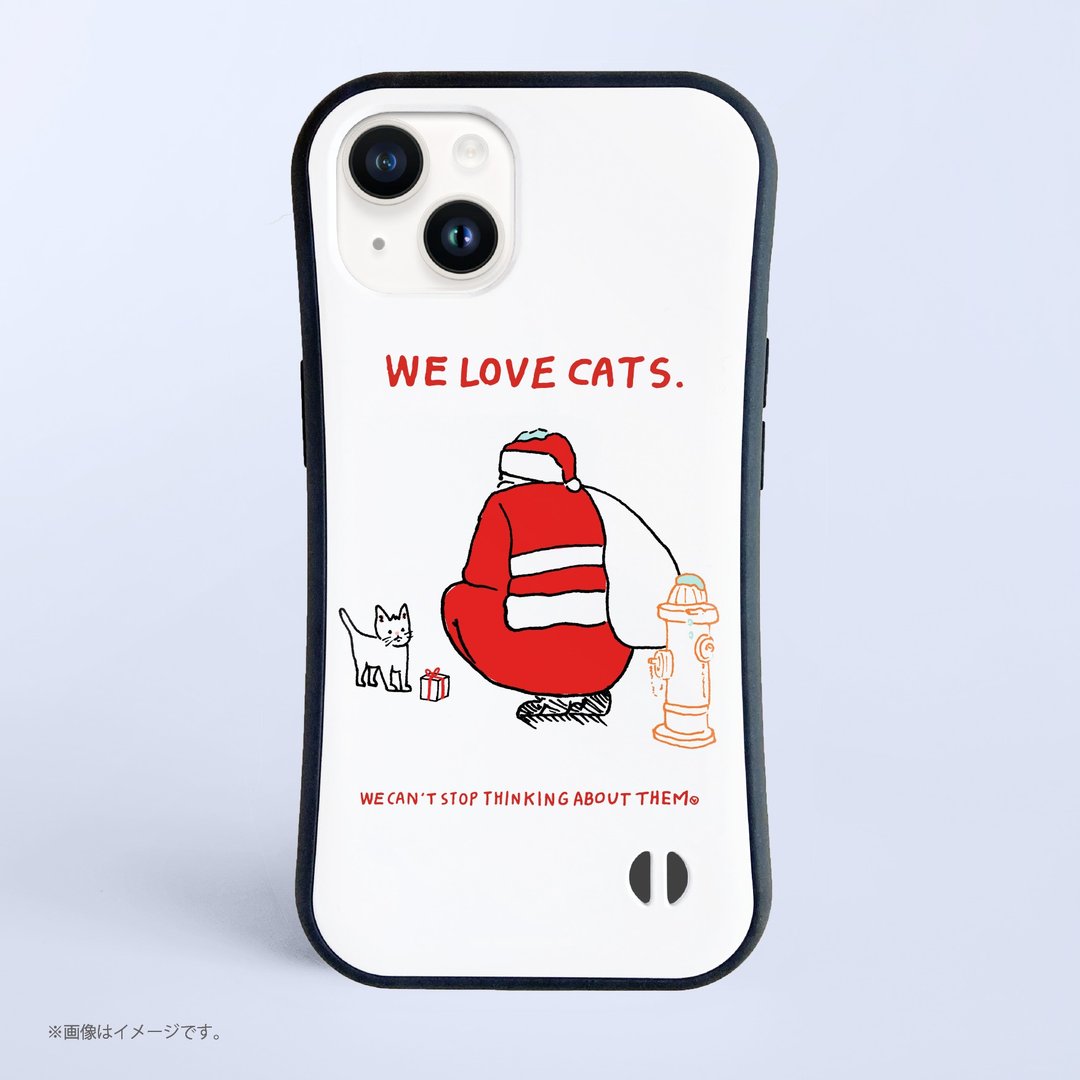 WE LOVE CATS./防震握把 iPhone 手机壳 - 手机壳/手机套 - 塑料 白色