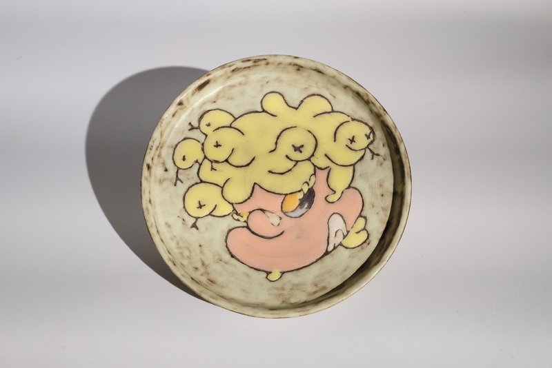 狼尾美杜莎 - 手绘盘 - 盘子/餐盘/盘架 - 陶 