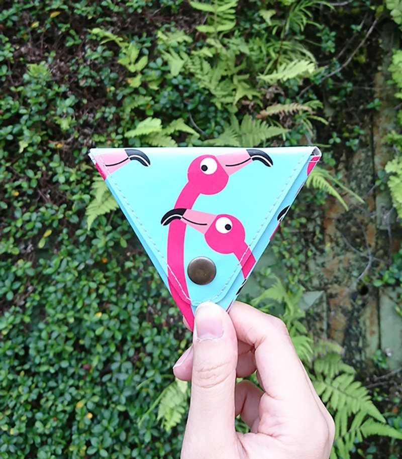i like paper® FLAMINGO PARTY 三角钱袋/零钱袋/零钱包/德国制造 - 零钱包 - 聚酯纤维 
