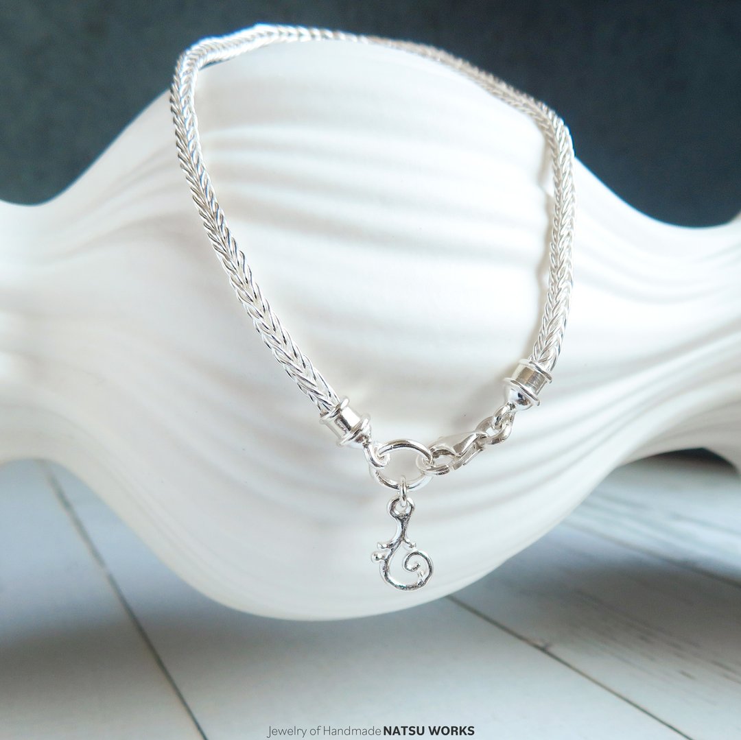 银链手链 / Foxtail chain silver Bracelet 024 - 手链/手环 - 宝石 银色