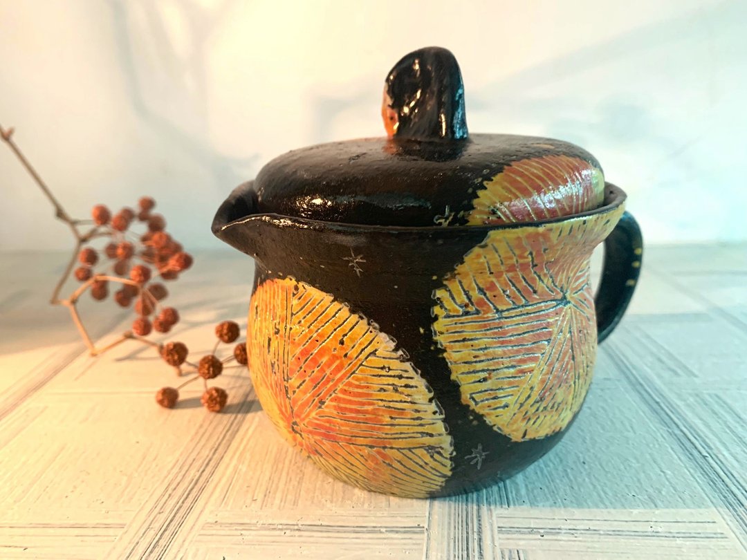 星。球 陶壶_陶器茶壶 - 咖啡壶/周边 - 陶 黑色
