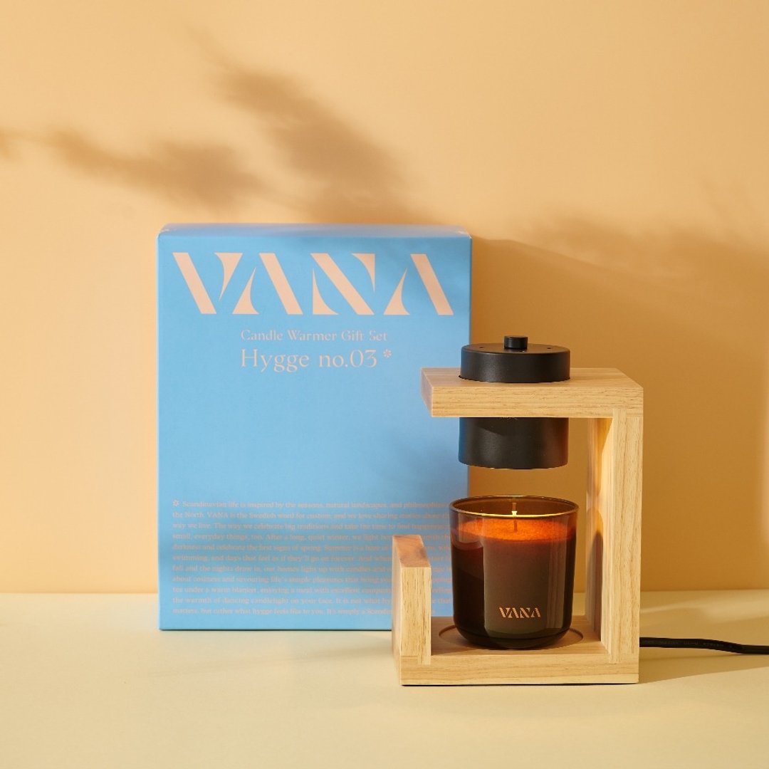 Hygge No. 03 实木款香氛暖灯礼盒 享保固 附灯泡 纯天然植物蜡烛 - 蜡烛/烛台 - 木头 多色