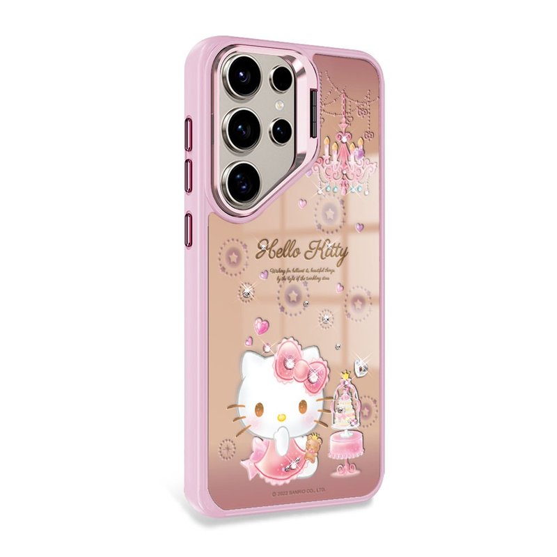 三丽鸥 S25/S24/S23 军规防摔合金框隐形立架镜面彩钻壳-烛光凯蒂 - 手机壳/手机套 - 其他材质 多色