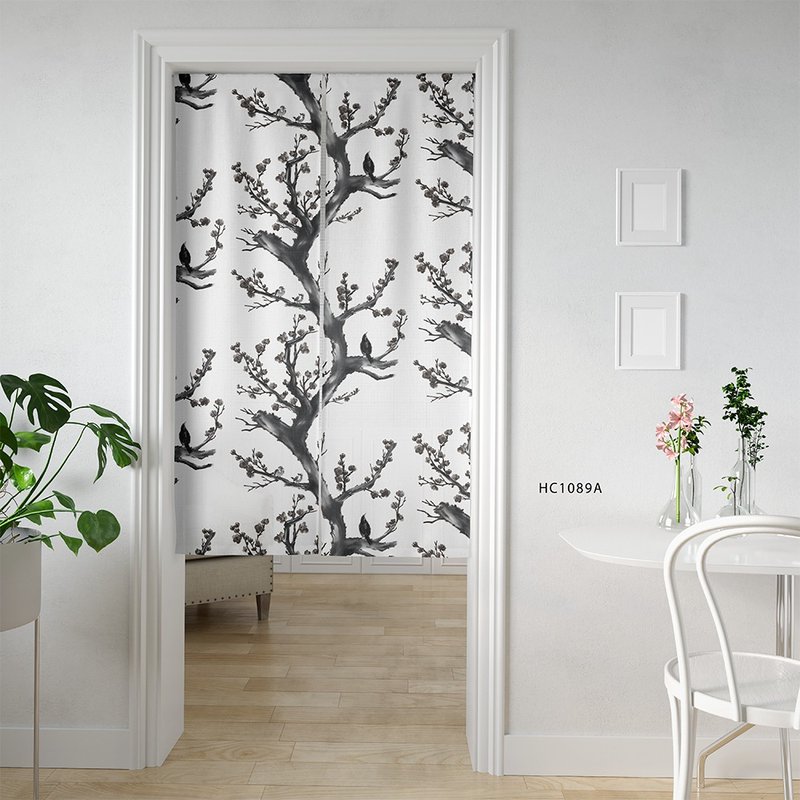 品牌原创印花门帘 节气印花-大寒-寒梅报喜 - 门帘/门牌 - 聚酯纤维 