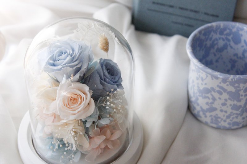 香槟色海洋/永生花夜灯 - 干燥花/捧花 - 植物．花 