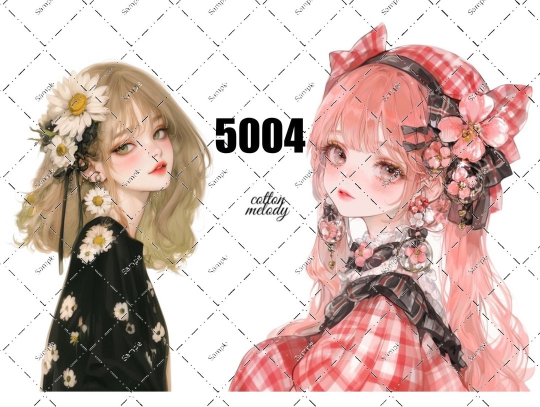 original sticker no.5004 人物贴纸 原创贴纸 原创人物贴纸 装饰贴纸 cotton melody - 贴纸 - 纸 