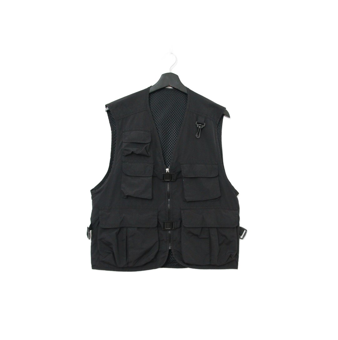 Back to Green-经典钓鱼背心 网格 多口袋v-13/vintage vest - 男装背心 - 棉 