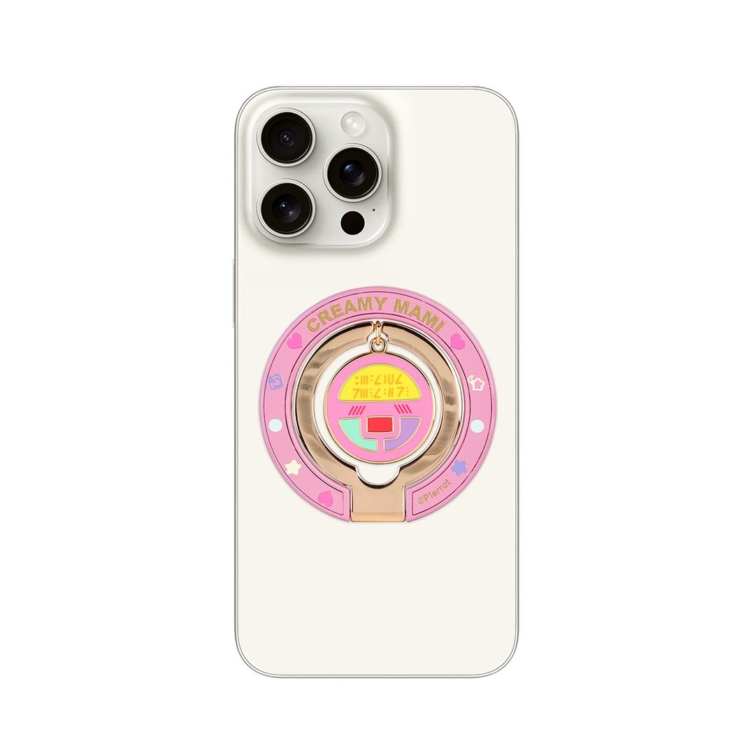小忌廉珐琅Magical Compact魔法变身粉盒磁性手机指环支架 - 手机座/防尘塞 - 塑料 粉红色