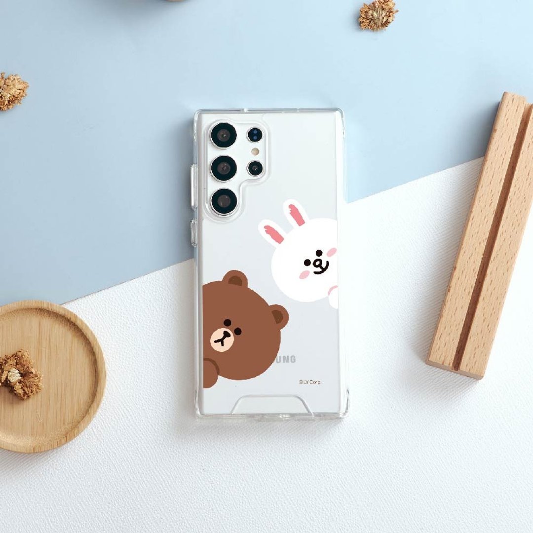 LINE FRIENDS经典-可爱探头防摔透明SAMSUNG手机壳 - 手机壳/手机套 - 塑料 多色