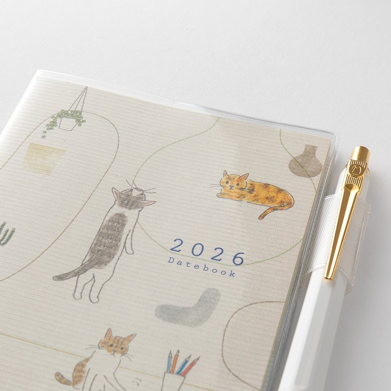 MIDORI Pocket Diary 2026 手帐长形(月间) 小猫 - 笔记本/手帐 - 纸 多色