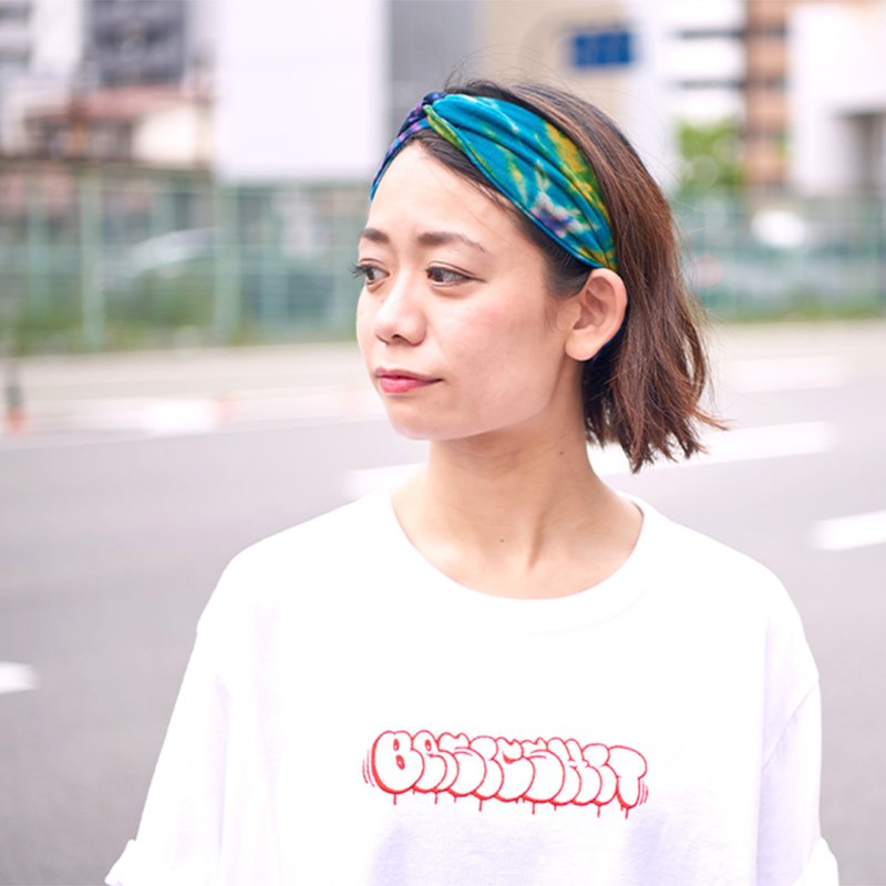 タイダイDANCERターバンへアーバンド - 发饰 - 其他材质 蓝色