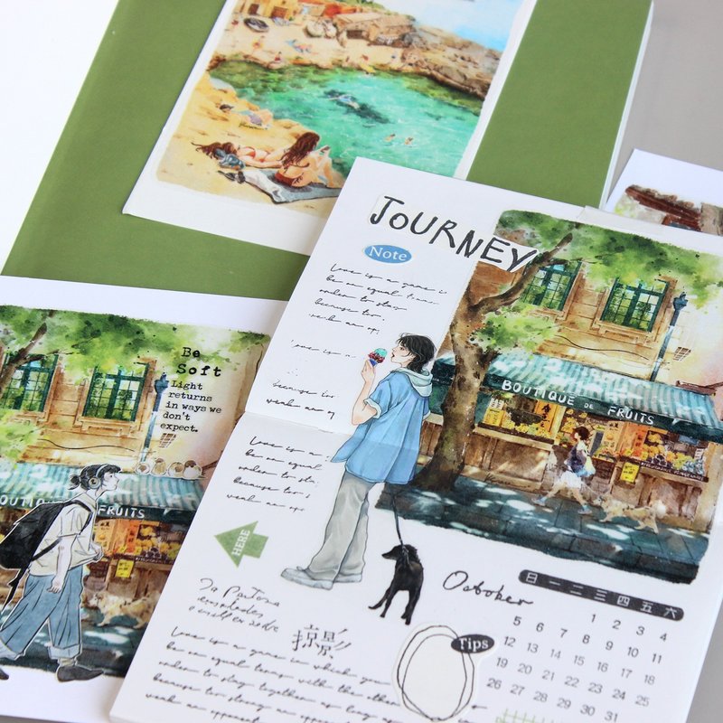 悠长生活   街角造景手帐  PET 和紙膠帶  5米卷 - 纸胶带 - 其他材质 多色