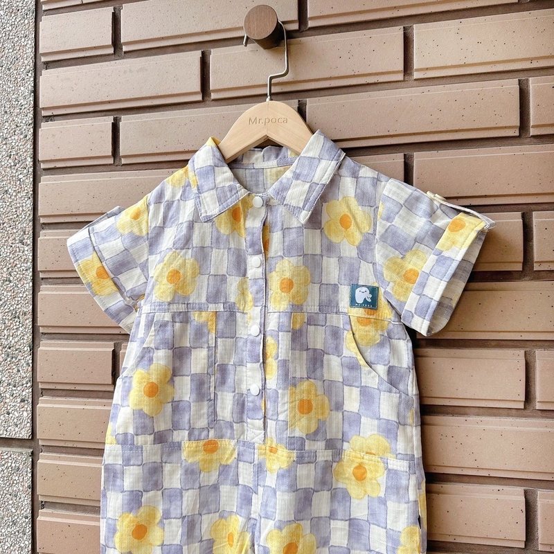 日式小花 嫩紫 - 阿弟衬衫工作裤 - 童装裤 - 棉．麻 多色