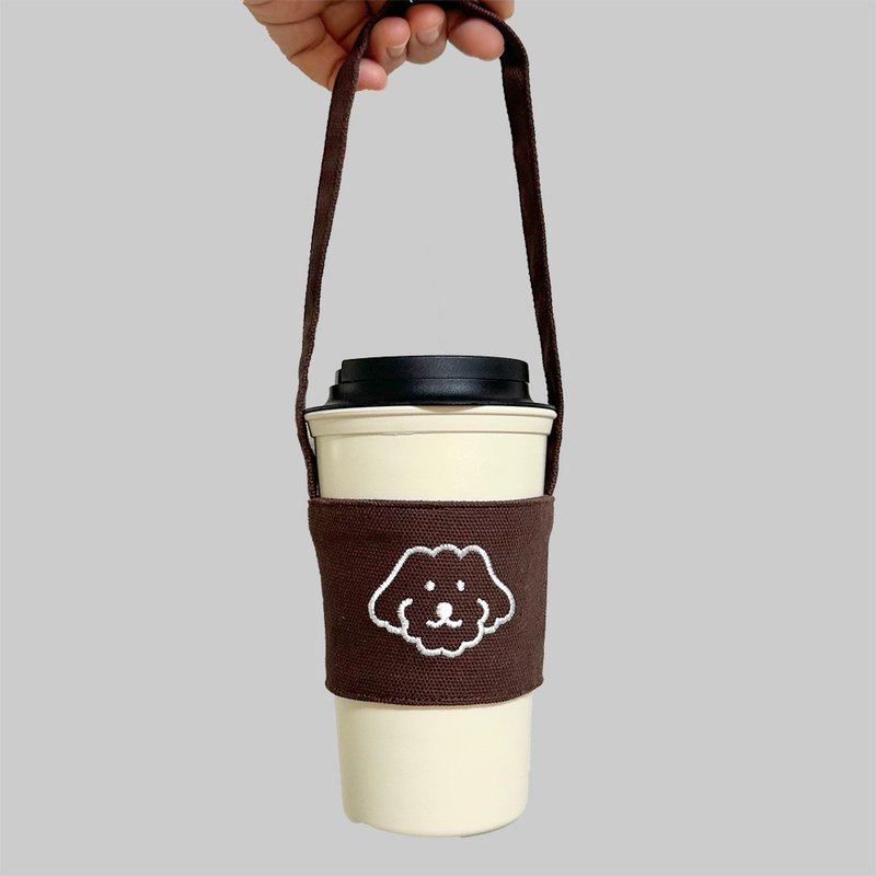 刺绣饮料袋 | 森系 (深棕色) - 其他 - 棉．麻 咖啡色