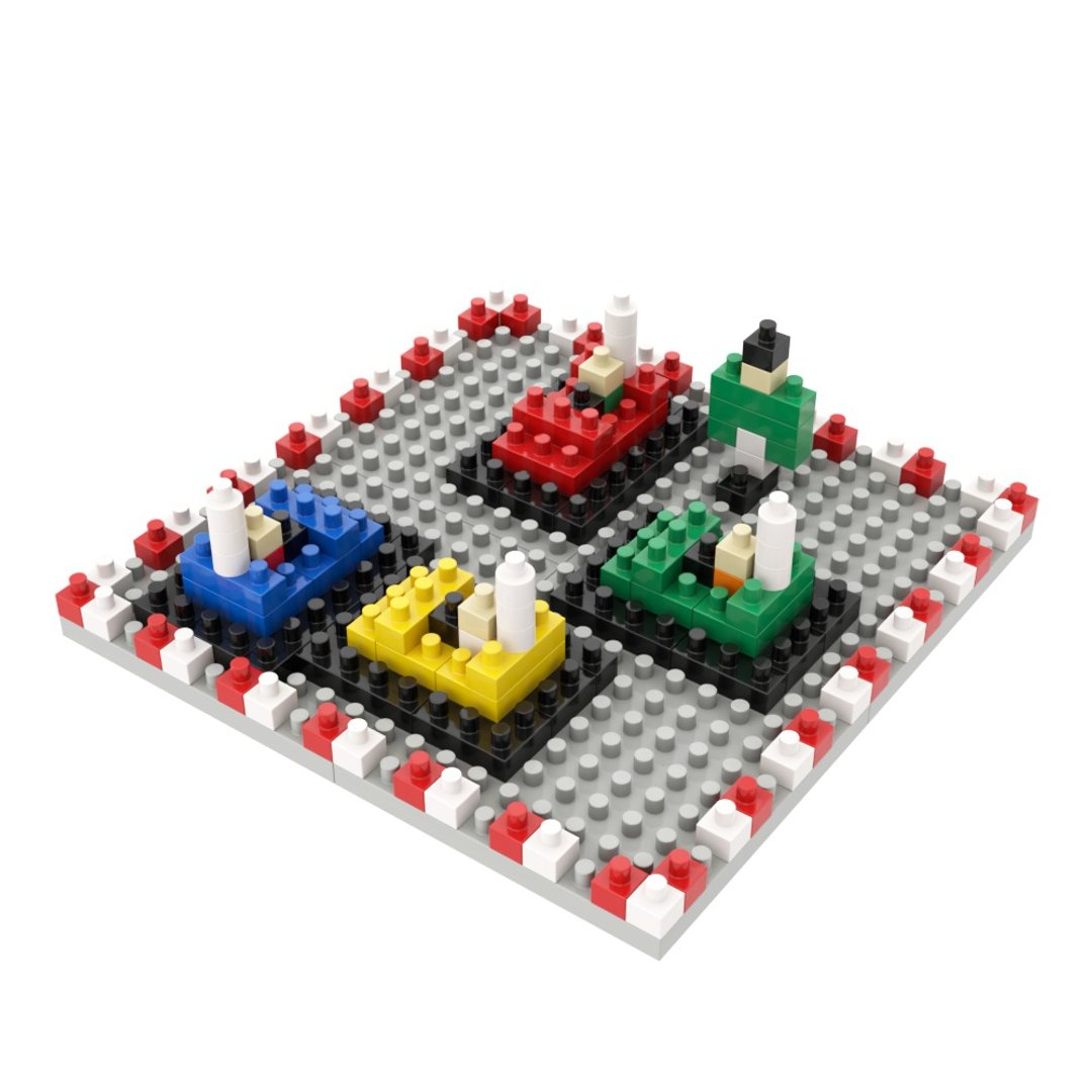 Archbrick 主题公园碰碰车微积木 - 玩偶/公仔 - 塑料 多色