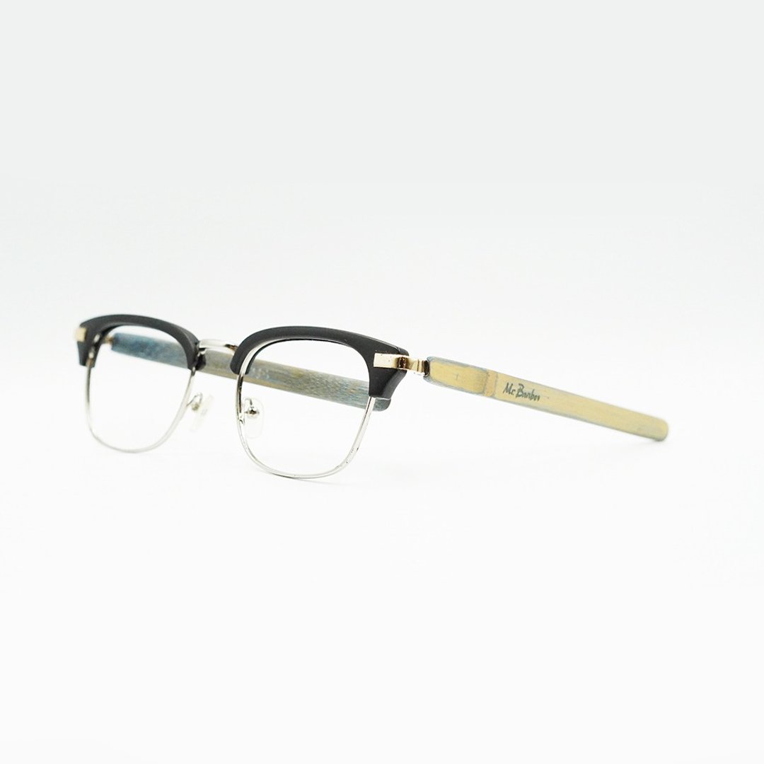 小F 机能竹直脚 -黑金蓝竹F-23 Mr.Banboo台湾手工眼镜 - 眼镜/眼镜框 - 竹 