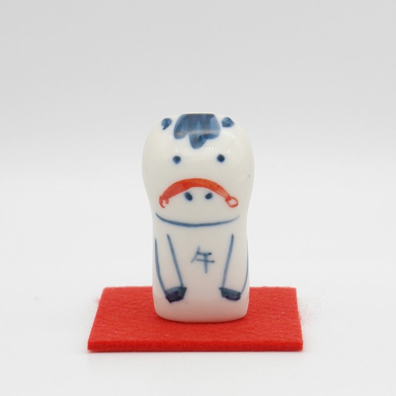 生肖摆饰 手工陶偶 迷你尺寸 小马造型 马年 - 摆饰 - 陶 白色