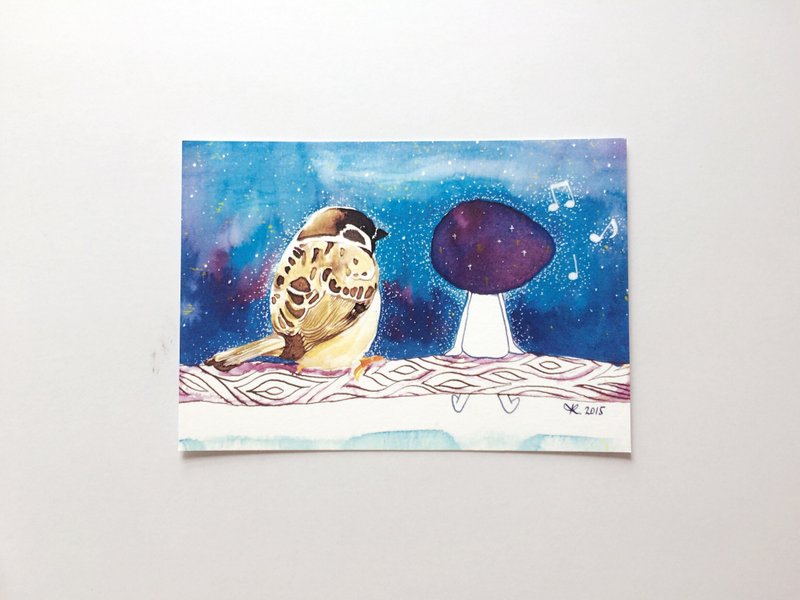 明信片 感情多多系列 - 谢谢你 - 卡片/明信片 - 纸 蓝色