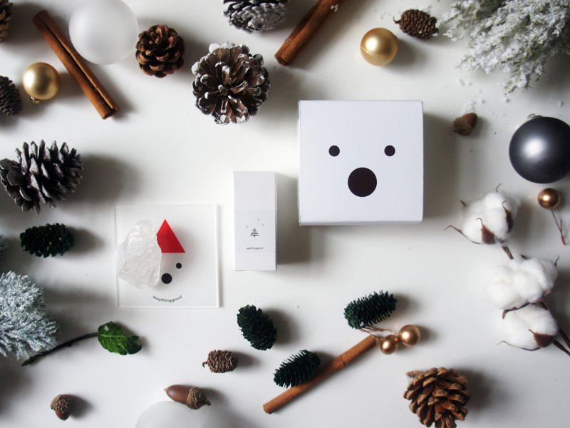 【圣诞礼盒】圣诞节交换礼物 - Xmas水晶矿石扩香组 附圣诞包装 - 其他 - 水晶 白色