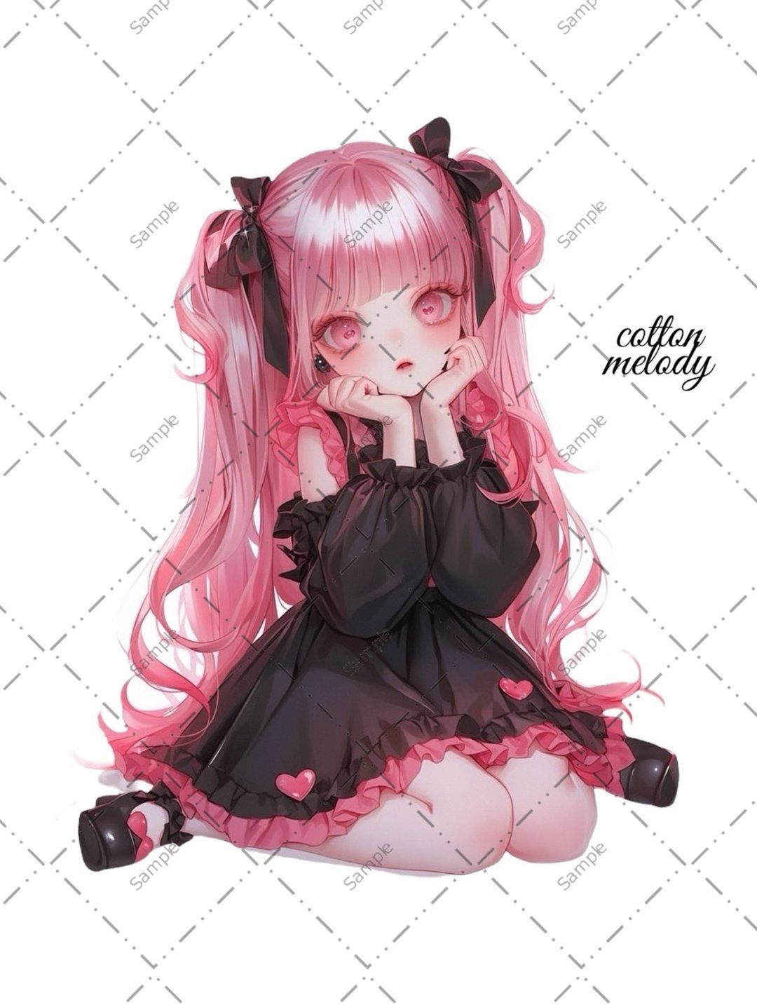 original sticker no.1270 人物贴纸 原创贴纸 人物贴纸 女孩贴纸 原创人物贴纸 - 贴纸 - 纸 