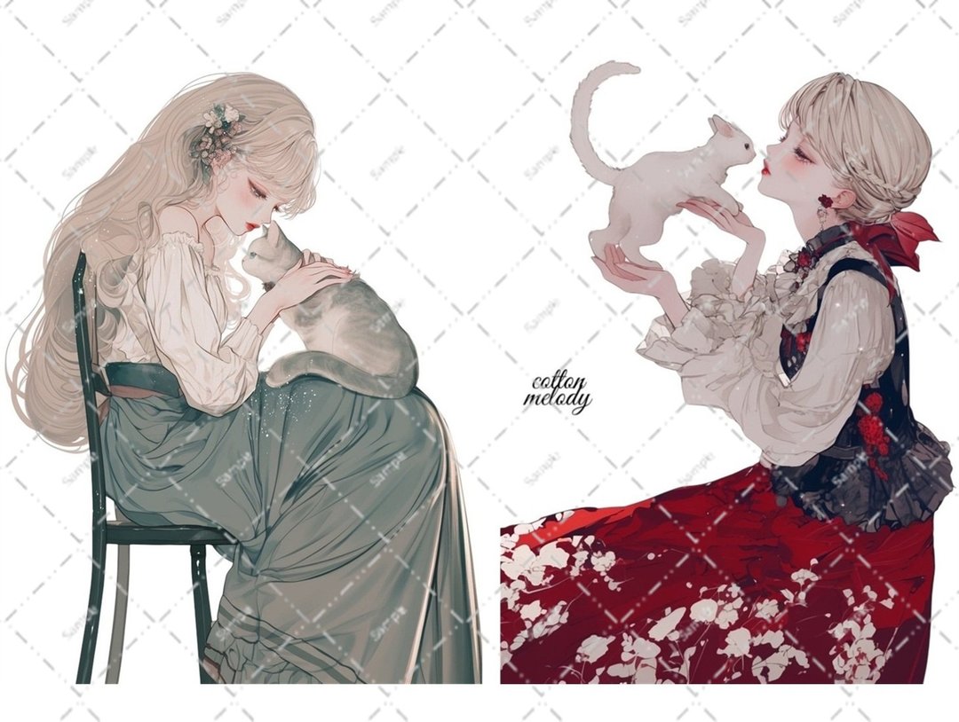 original sticker no.6541 人物贴纸 原创贴纸 人物贴纸 女孩贴纸 原创人物贴纸 - 贴纸 - 纸 