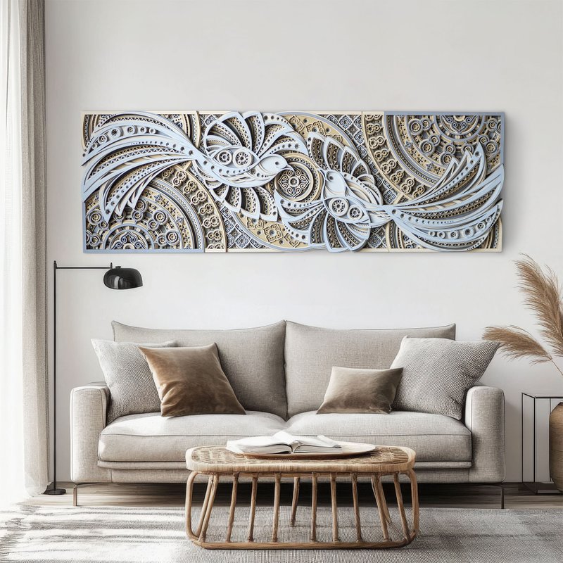 福禄双喜|玄关客厅沙发背景墙装饰画新款餐厅卧室挂画 - 墙贴/壁贴 - 木头 