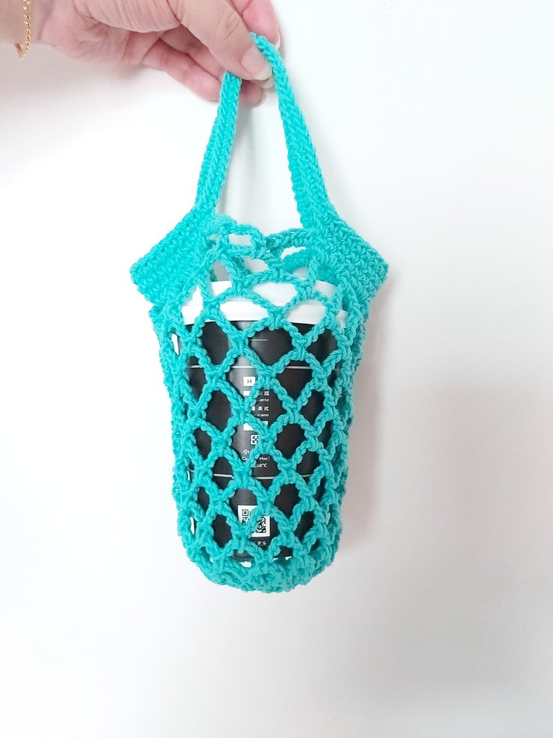 手作编织环保万用购物网袋 - 随行杯提袋/水壶袋 - 棉．麻 多色