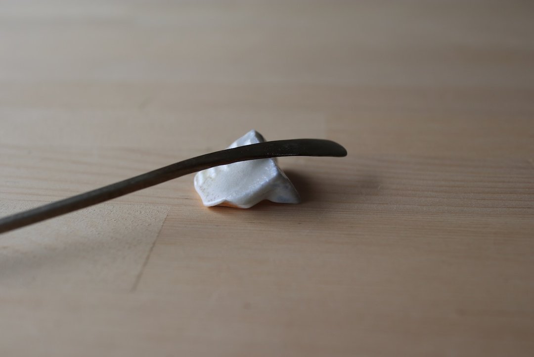 柴烧造型匙置 - 茶具/茶杯 - 瓷 白色