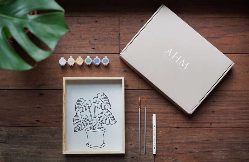 现货 AHM IARTS 透明系手绘框－植物系列 材料包体验礼盒 - 插画/绘画/写字 - 压克力 透明